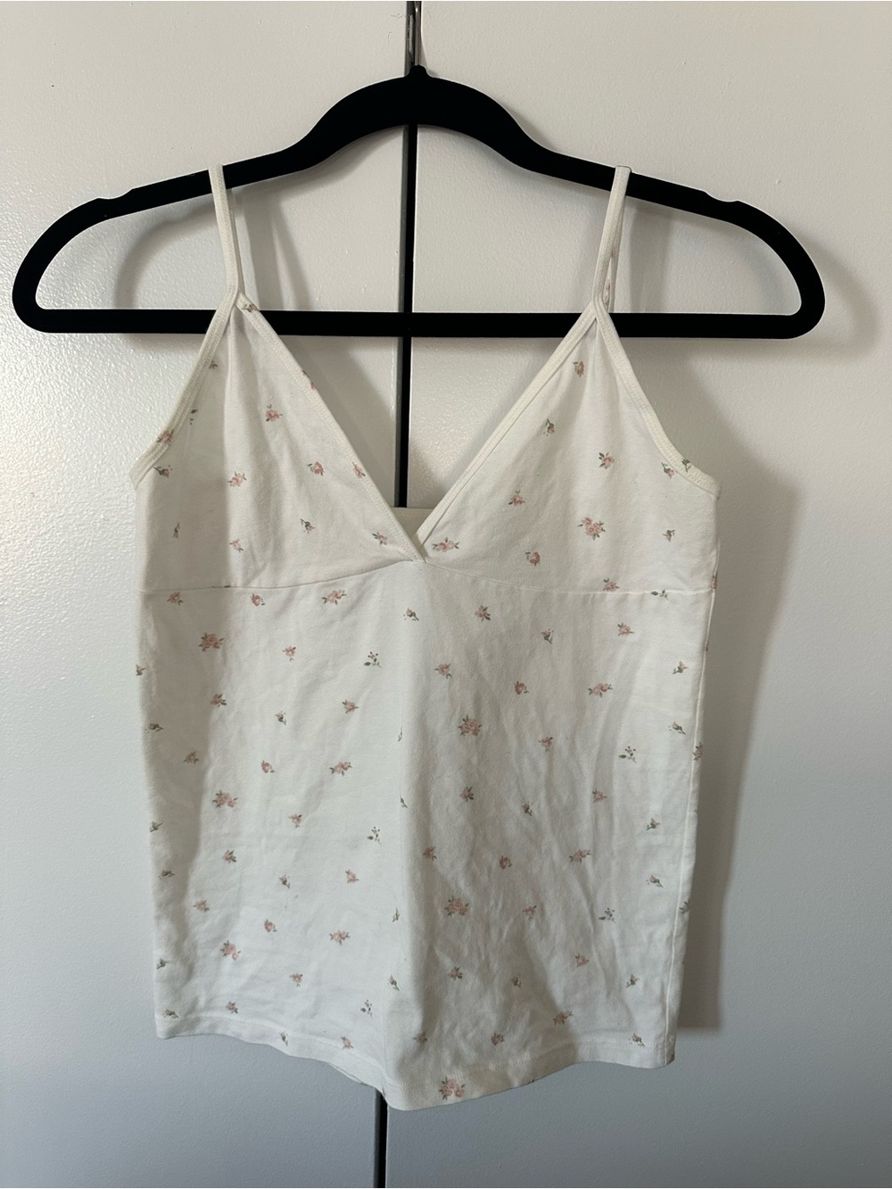 Brandy Melville White Graphic Label Cami